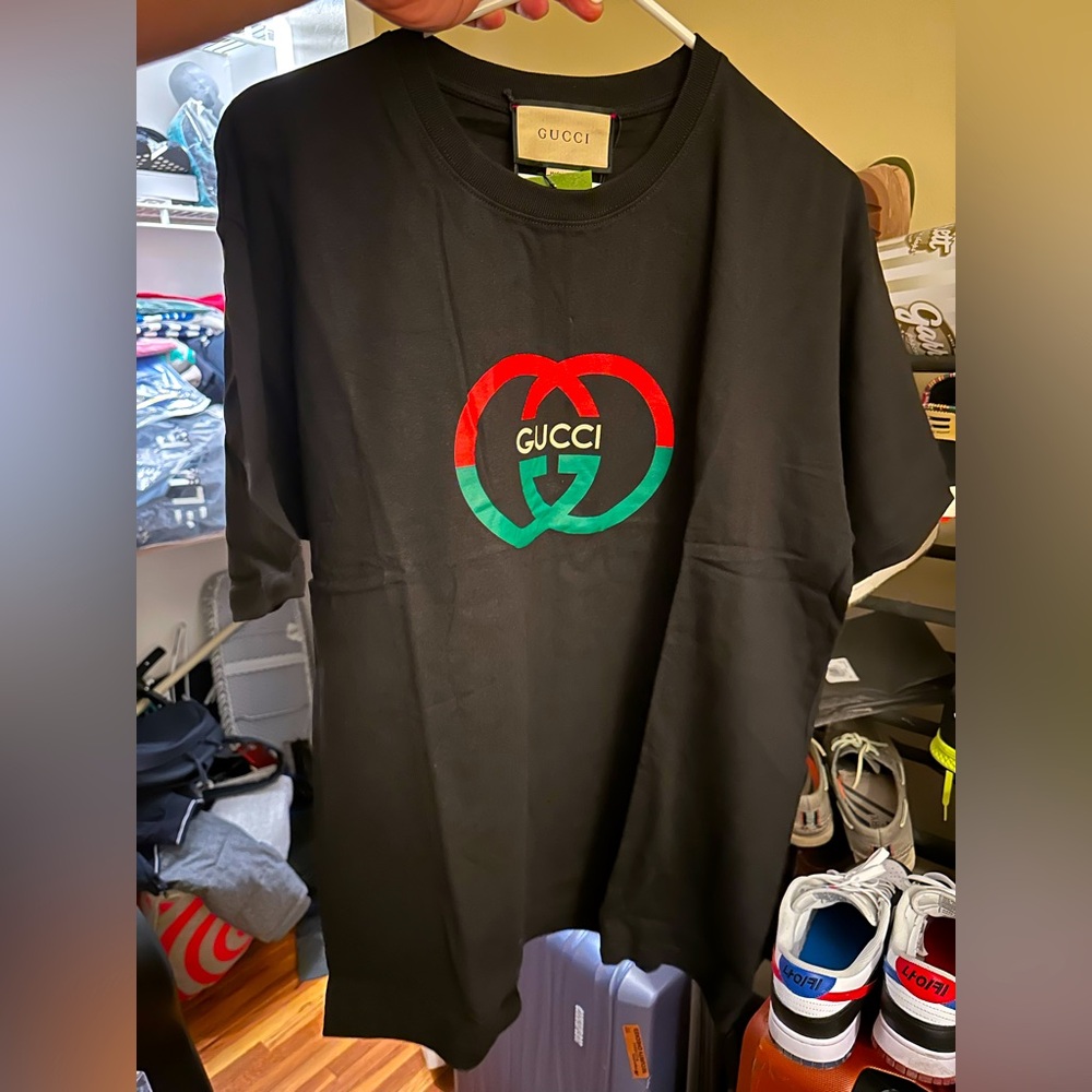 Authentic Gucci Interlock Black Shirt L